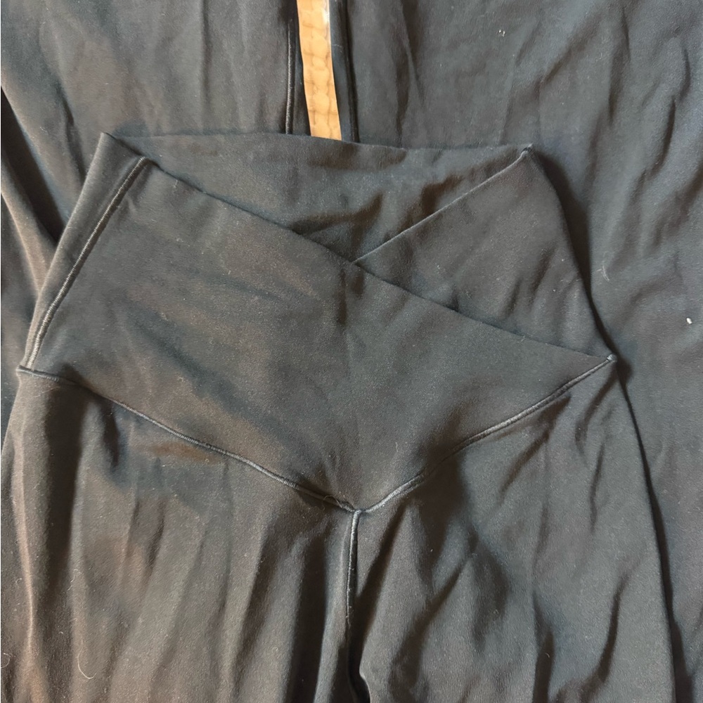 Aerie Black Crossover Flare Leggings